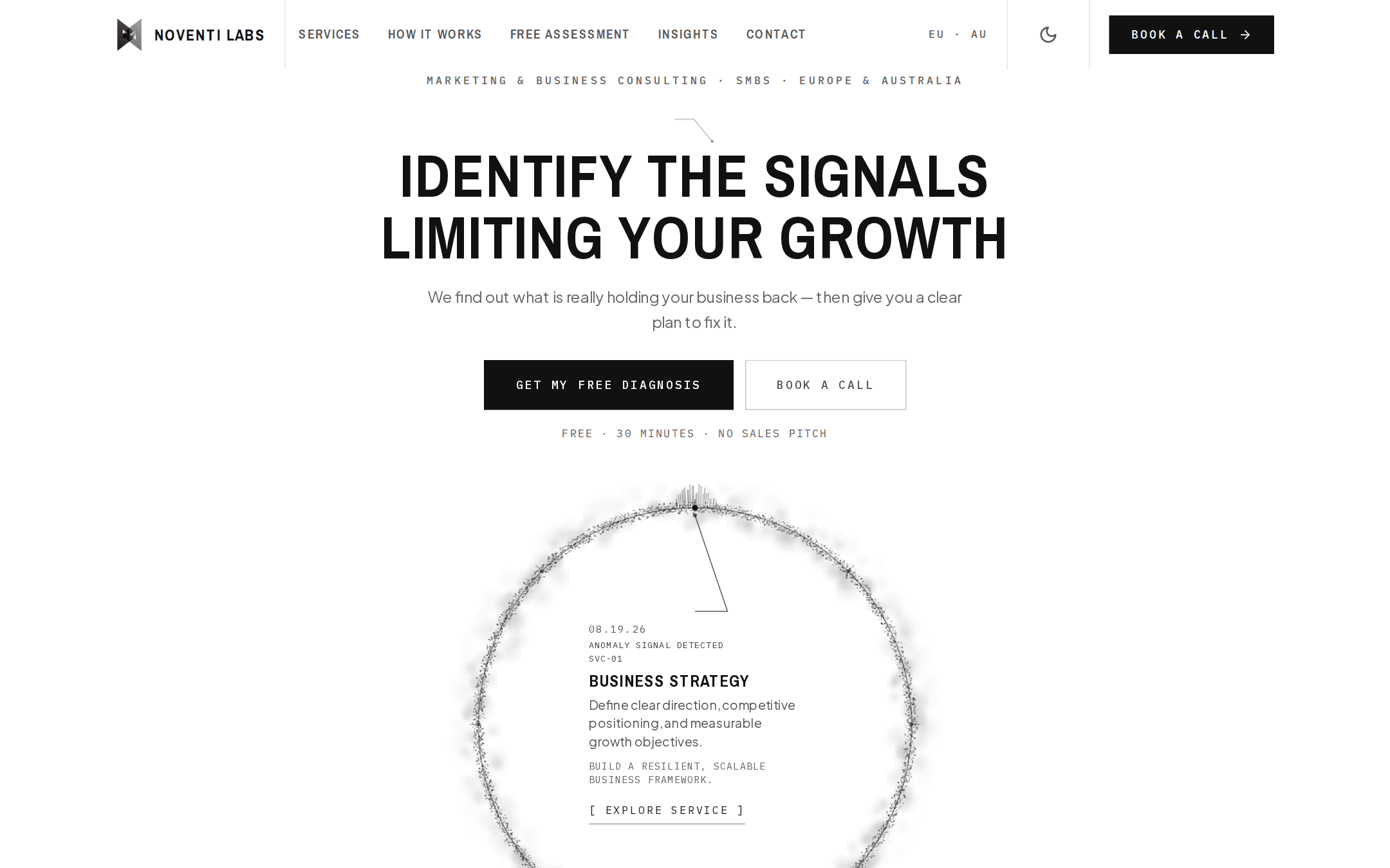 noventi labs — desktop view